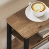 Image 4: HOMCOM Industrial Style Side Table with Storage Shelves