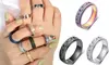 Moon Star Titanium Stainless Steel Spinning Anxiety Ring