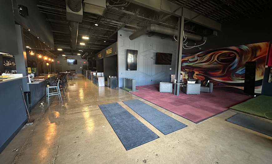 Image 1: Indoor Golf Meets Music Lounge: One or Two Hour Bay Rental for Up To 4