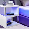Image 14: High Gloss LED Coffee and Side Table Range