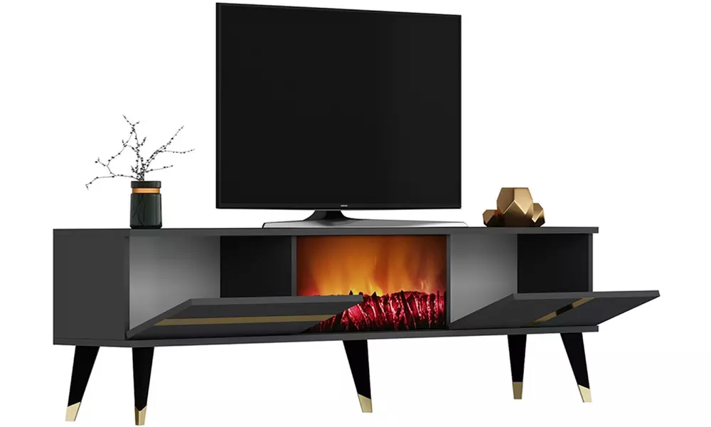 Meuble TV avec cheminée LED 150 cm Kocoon