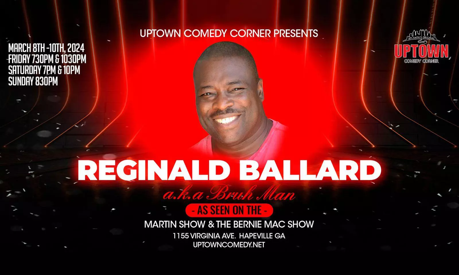 Uptown Comedy Corner Presents the Best Comedy in the ATL on March 2-3 2024 - Primary Image