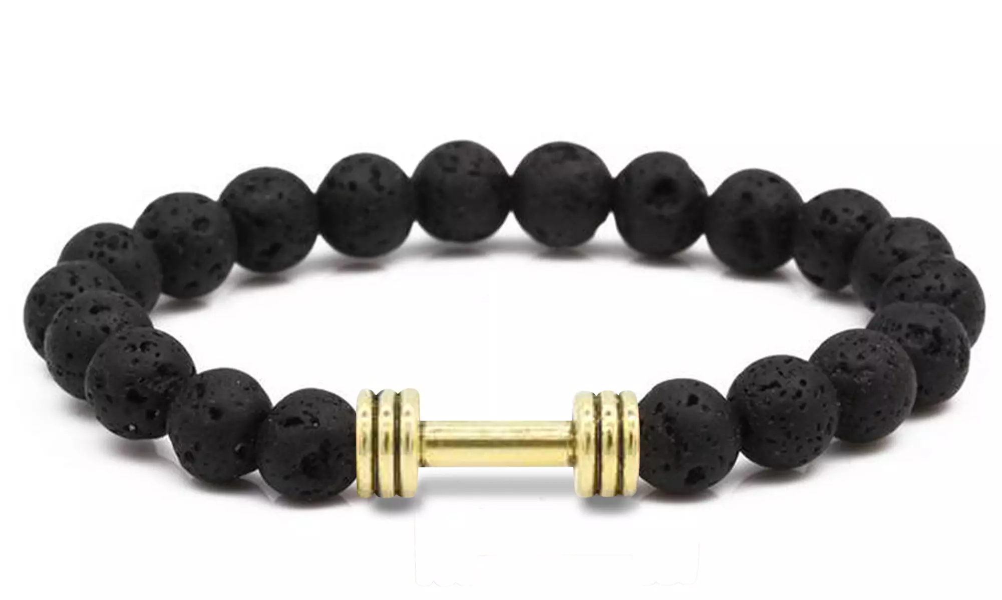 Men's Natural Stone Dumbbell Bracelet by Akor