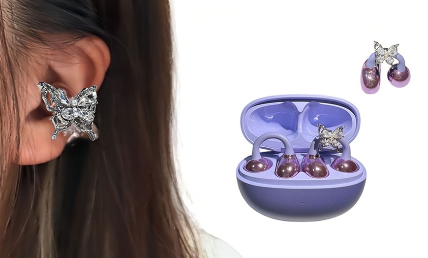 Image 4: Auriculares inalámbricos con diseño de clip y batería duradera