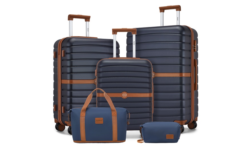 Image 1: Ideal For Family Travel: KONO 1 or 3-Piece PC Luggage 