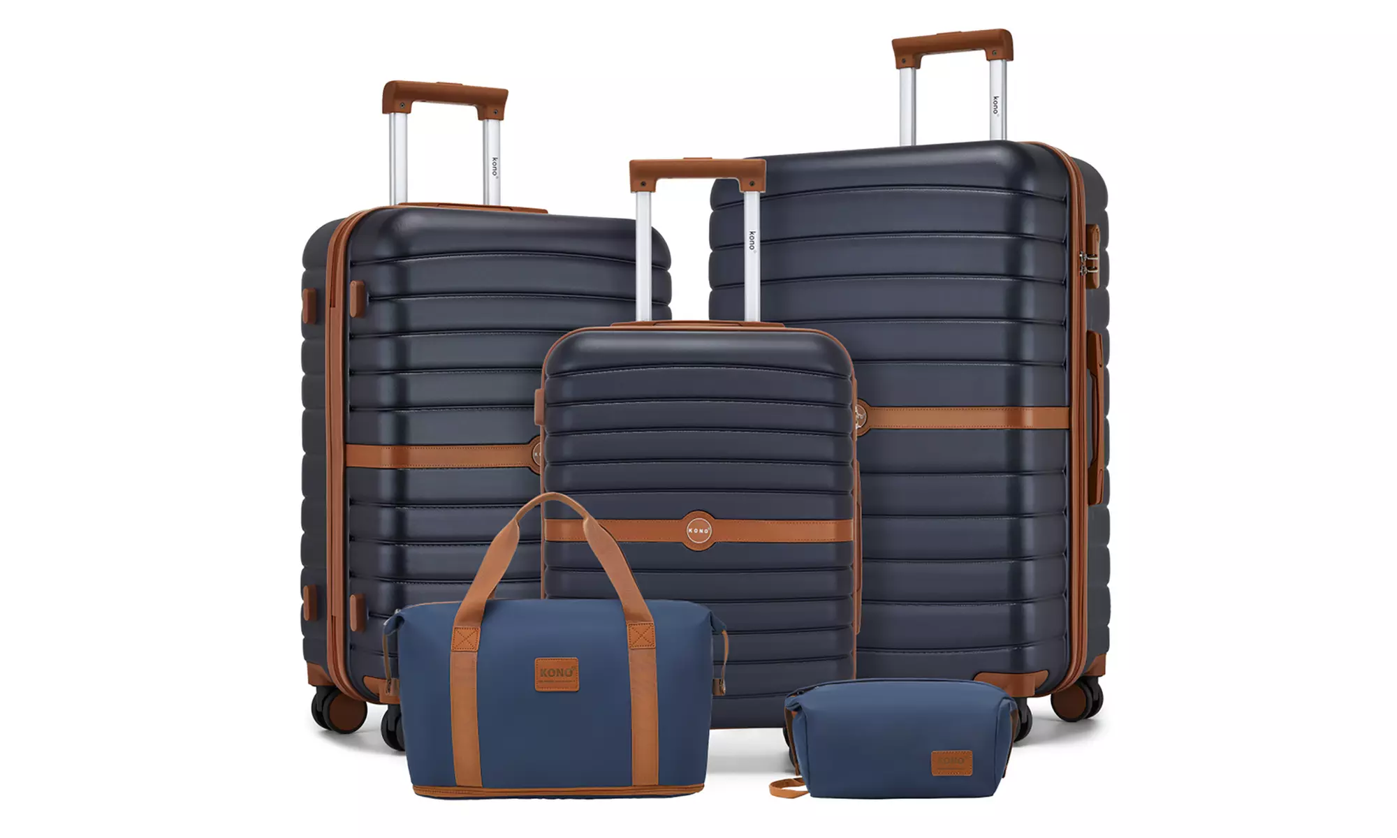 Ideal For Family Travel: KONO 1 or 3-Piece PC Luggage With Travel Bag Set - Primary Image