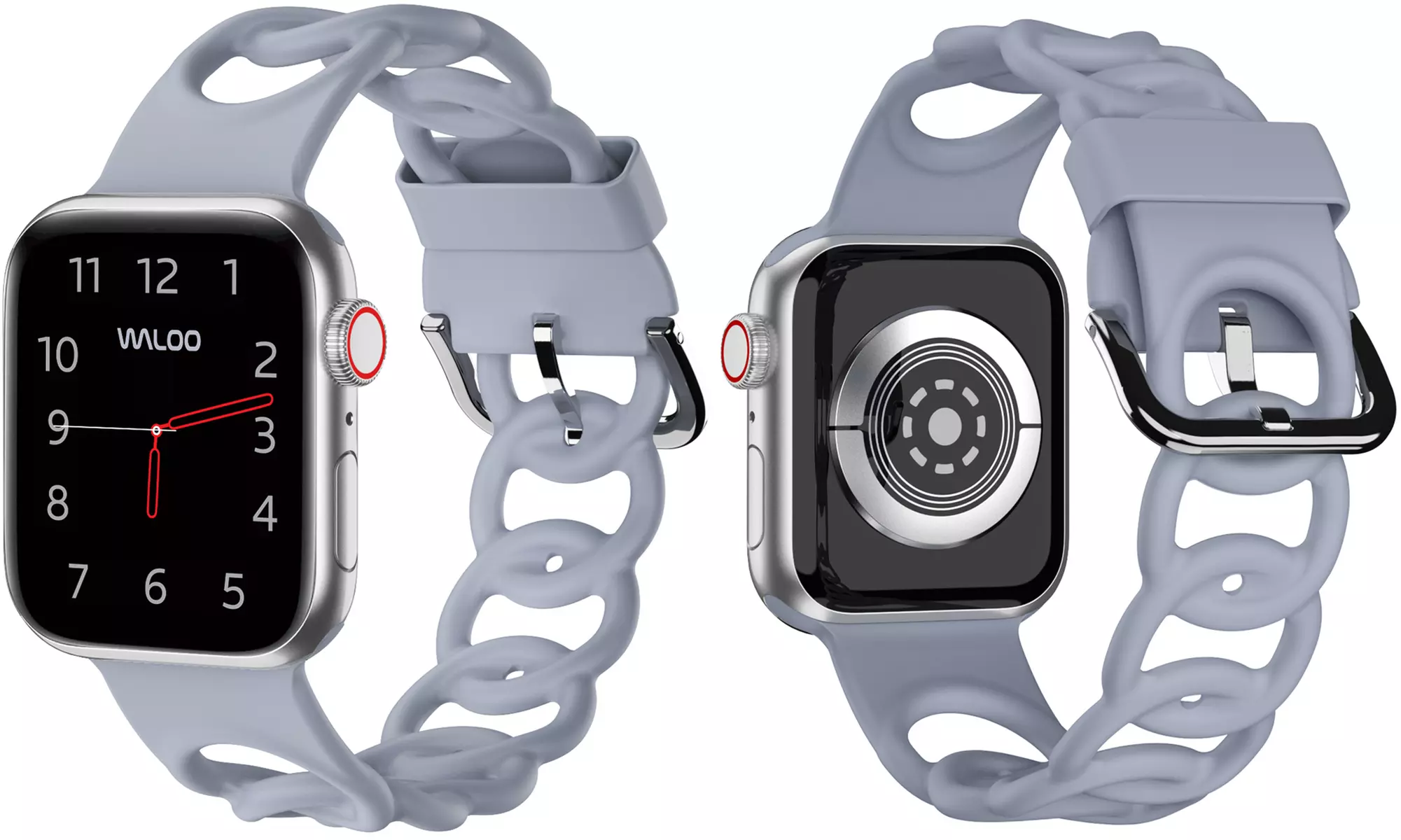Waloo Silicone Link Looped Band For Apple Watch Black, White & More