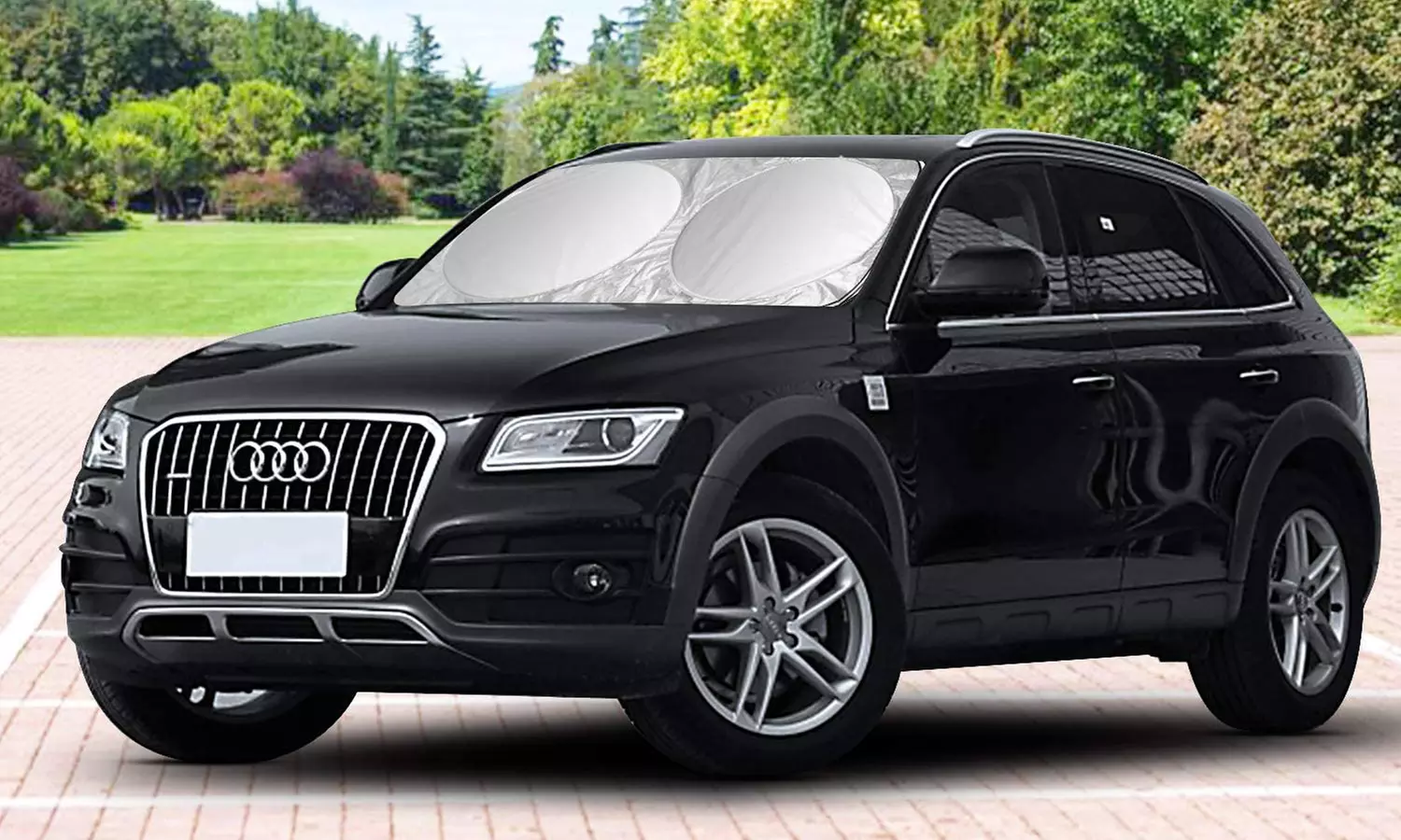 Pare-soleil pour pare-brise avec sac de rangement - Primary Image