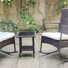 Image 1: Furniture one 3-Piece Outdoor Rattan Effect Bistro Set