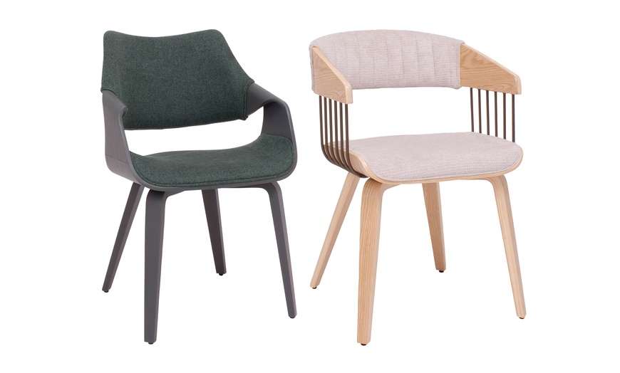 Image 2: 2-Pack de Chaises en plywood, beige neutre ou vert