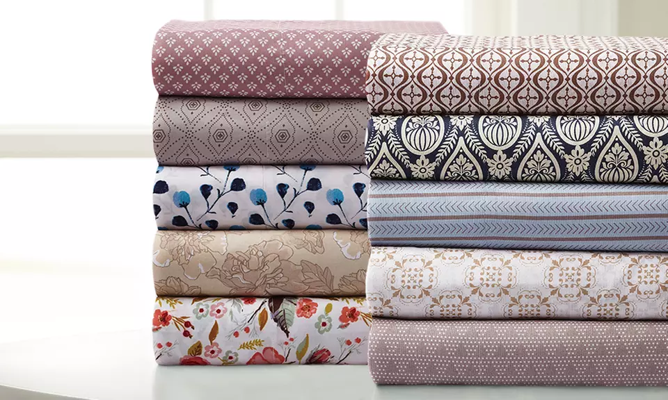 Pacific Coast Textiles Printed Microfiber Sheet Set (3- or 4-Piece) - Primary Image