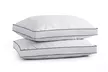 Peace Nest 2 Pack Quilted Goose Feather Down Pillow with Cotton Fabric - Second Medium