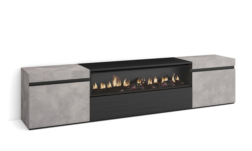 Image 31: Mueble para televisor y opción de chimenea eléctrica o almacenamiento