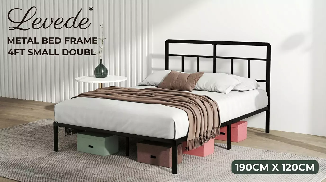 Levede Metal Platform Bed Frame – Heavy Duty Steel with Underbed Storage - Primary Image