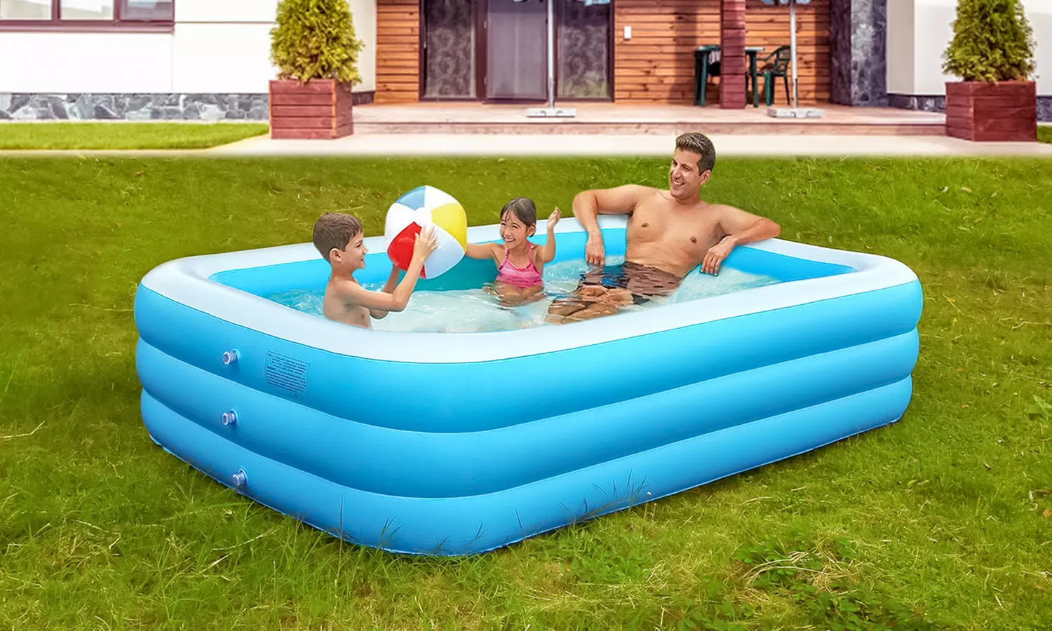CoolWorld Inflatable Swimming Pool Blowup Family Pool - 120" x 70" x 24"