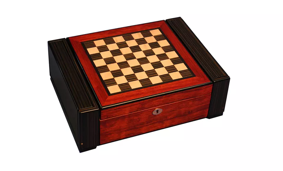 50 Cigar Chess Set/Humidor. Free Returns. - Second Medium