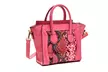 Women's Mini Patent-Leather Snakeskin-Style Satchel - Second Medium