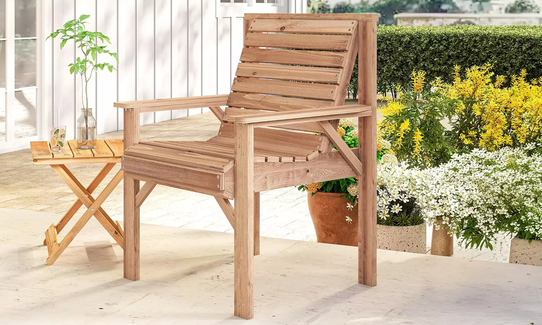 Outsunny Wooden Garden Chairs