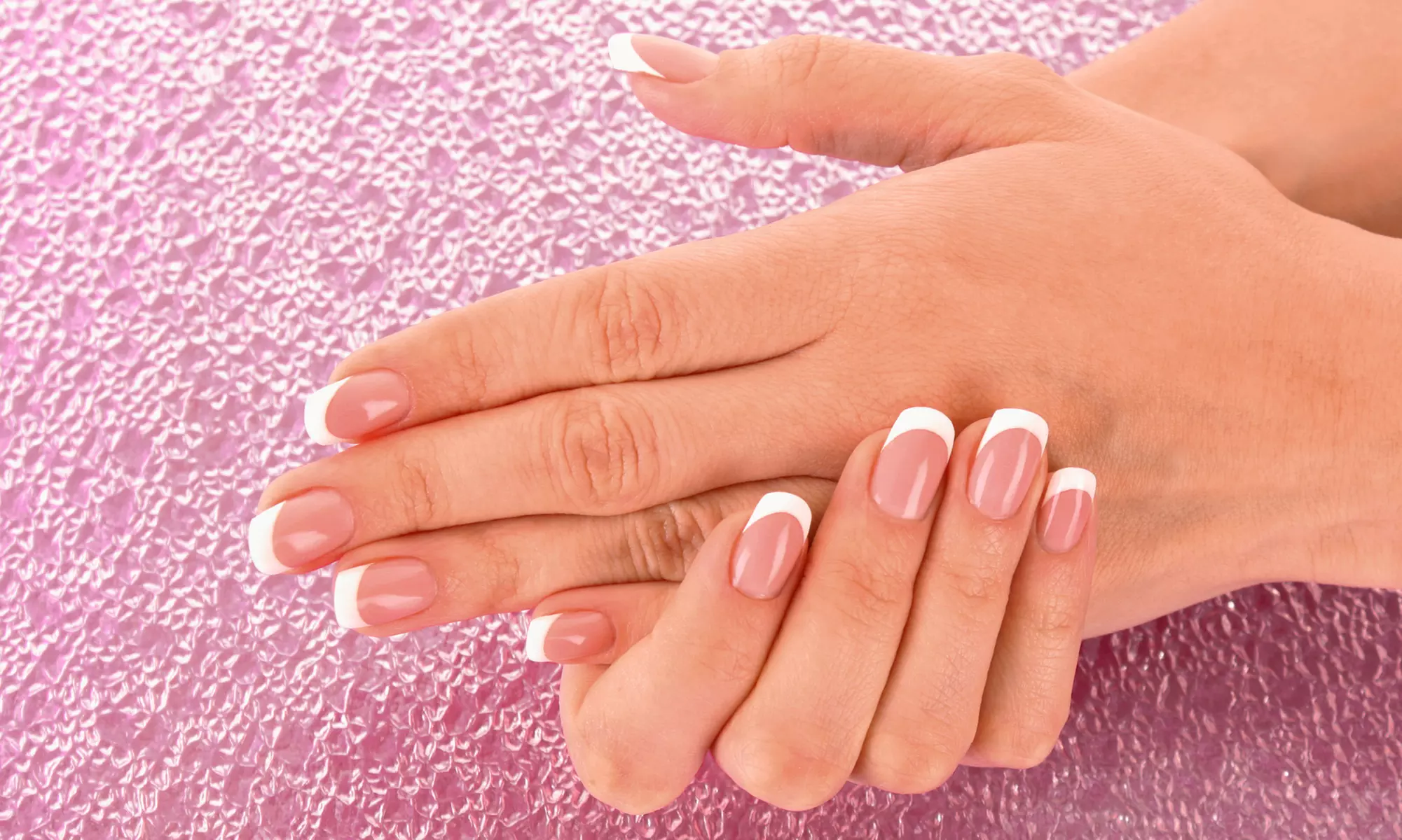 Full Set of French-Manicured Acrylic Nails, or a Manicure Package at Rachael D's Nails (Up to 57% Off) - Primary Image
