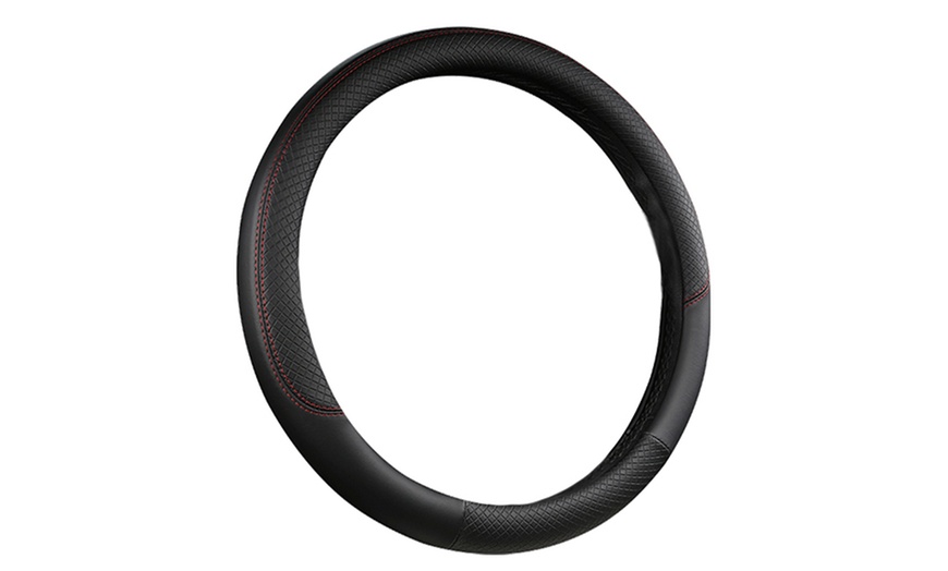 Image 2: Universal Fit Steering Wheel Cover