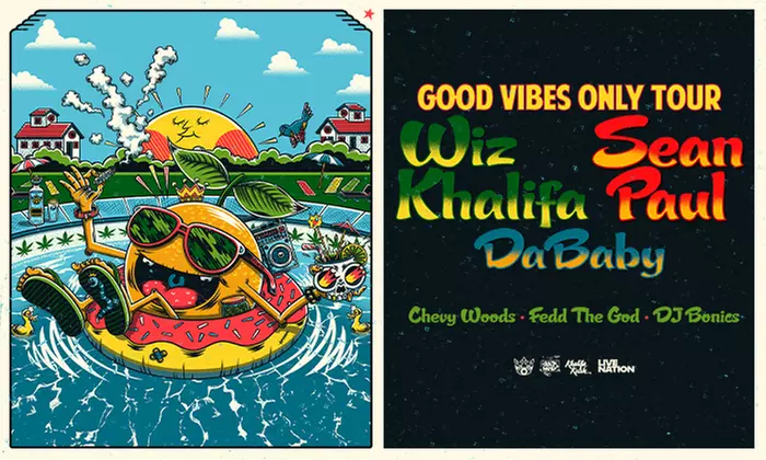 Wiz Khalifa & Sean Paul - Good Vibes Only Tour w/ Special Guest DaBaby on July 22 at 6:30 p.m.