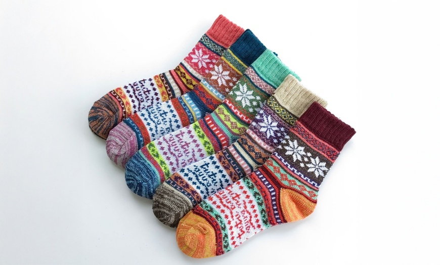 Image 3: 10x Bunte Thermo-Socken für Damen