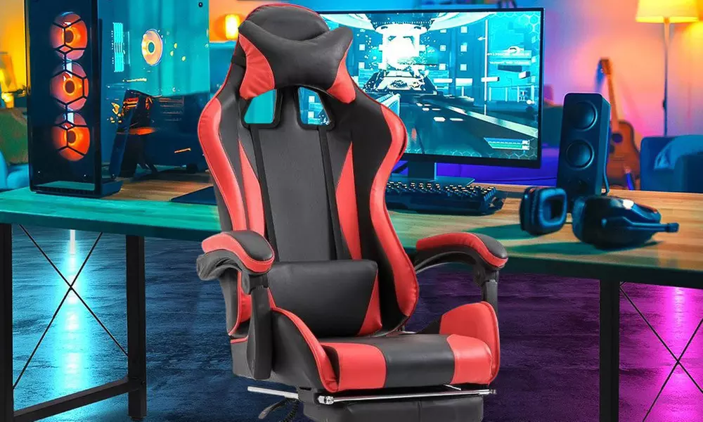 Sedia ufficio Gaming Azrace con poggiapiedi