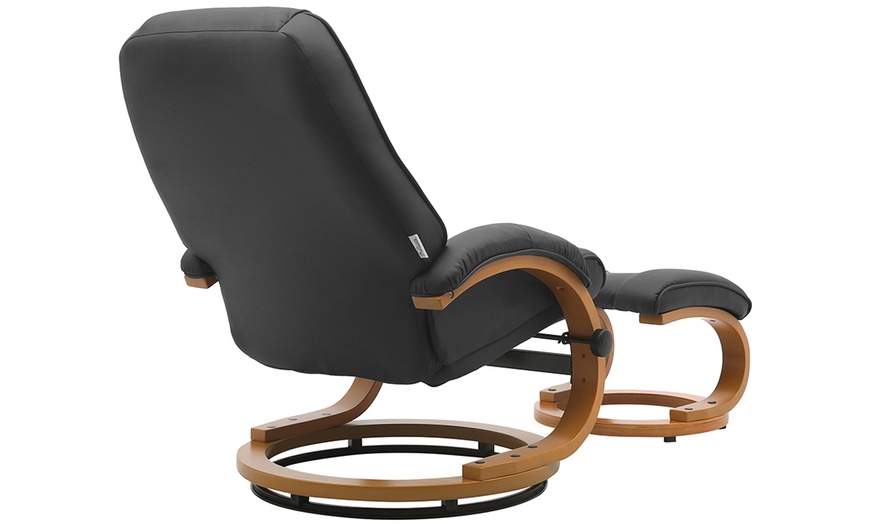 Image 5: Reclining Office Armchair with Footstool