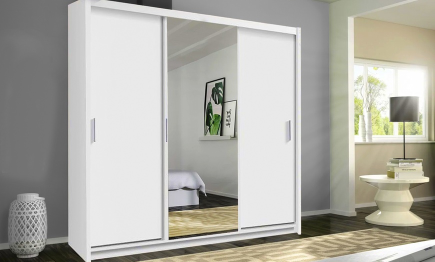Image 1: Sliding Wardrobes 4 U Sliding Wardrobe 3 Door Bedroom Cabinet 