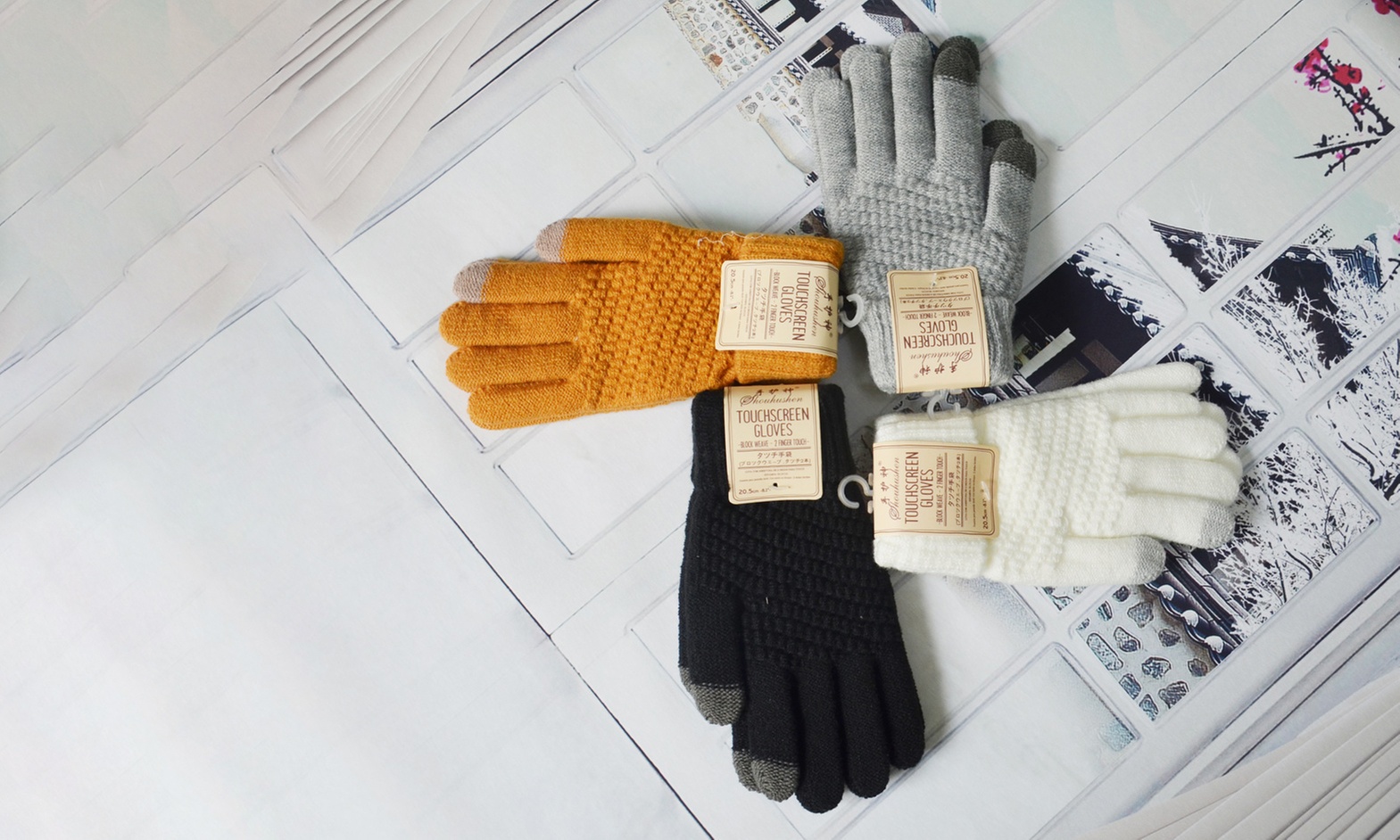 1 oder 2 Paar Touchscreen-Handschuhe