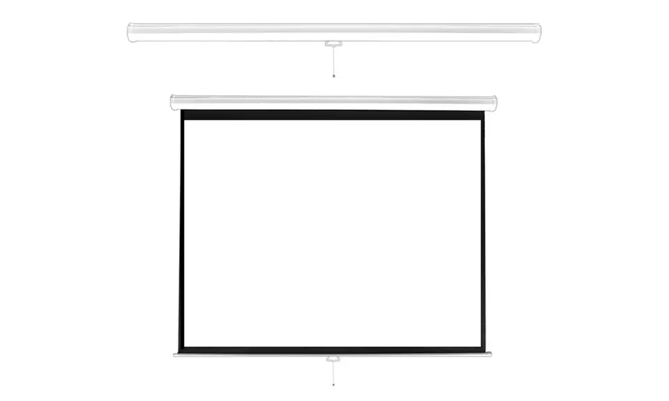 Pyle Fixed or Portable Retracting Projector Screen - Second Medium