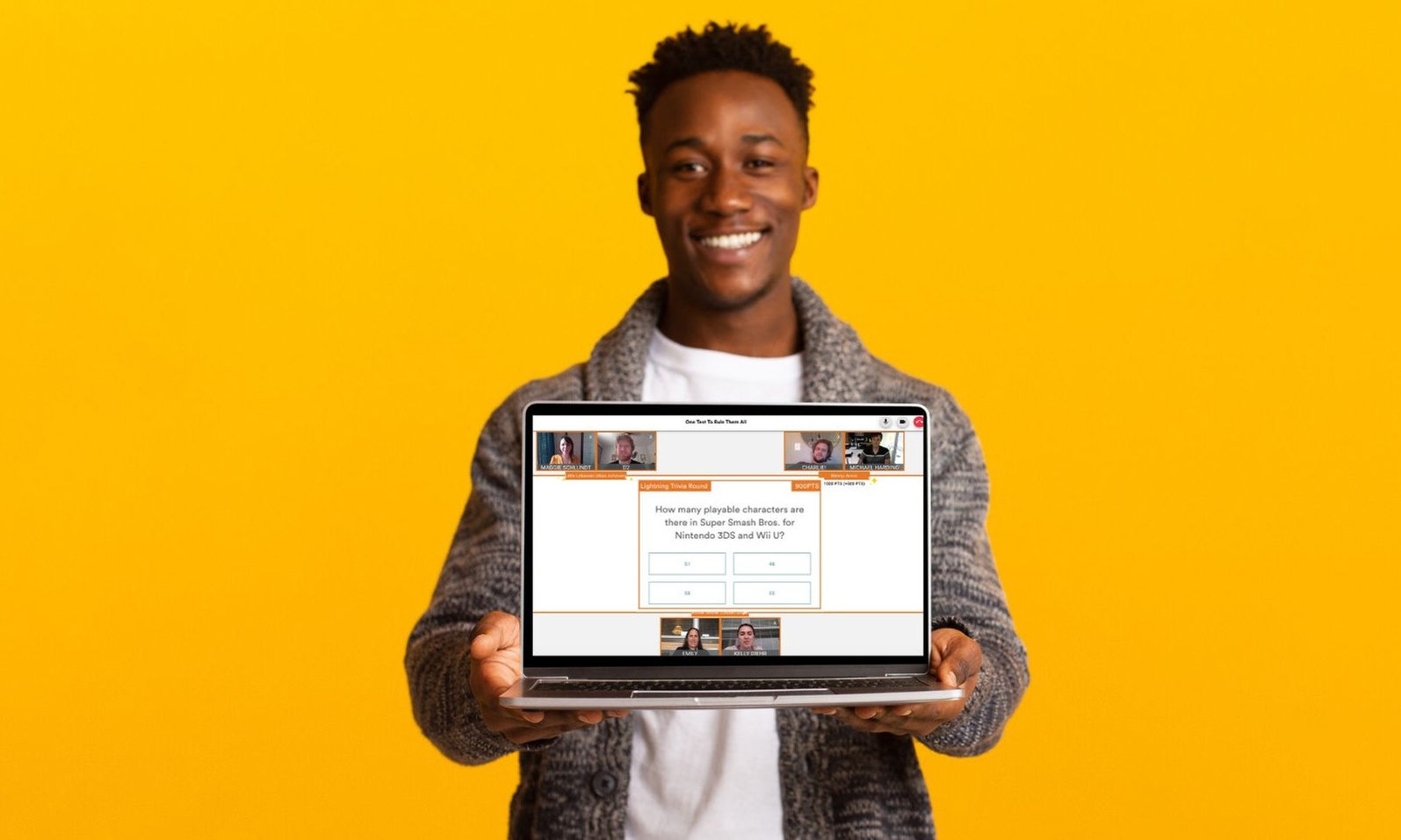 Virtual Game Nights for 16 or 8 People with Built-in Video Calls