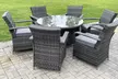 Outdoor Rattan Garden Furniture Dining Set Table And Chair - Image 3