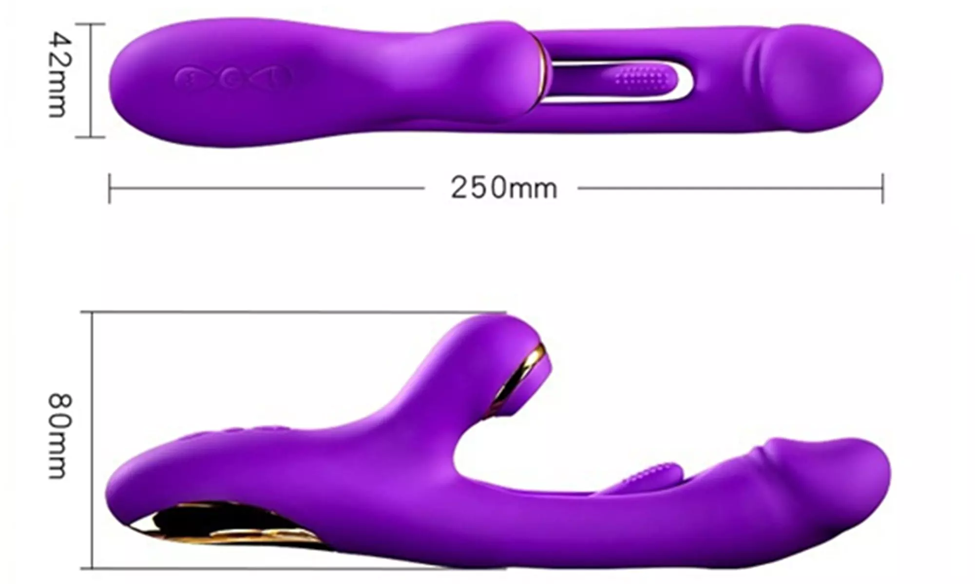 7 Speeds Flapping Rabbit Vibrator G Spot Clitoral Suction Climax Dildo Sex Toy - Second Medium