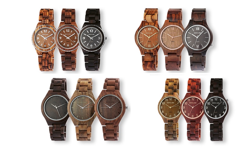 Image 1: Montre-bracelet en bois Excellanc