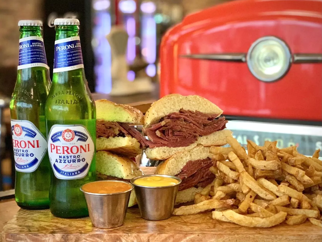 Two Montreal  Sandwiches, Two Sides of Fresh-Cut Fries, and Wine or Beer at The Corned Beef House (Up to 25% Off) - Second Medium