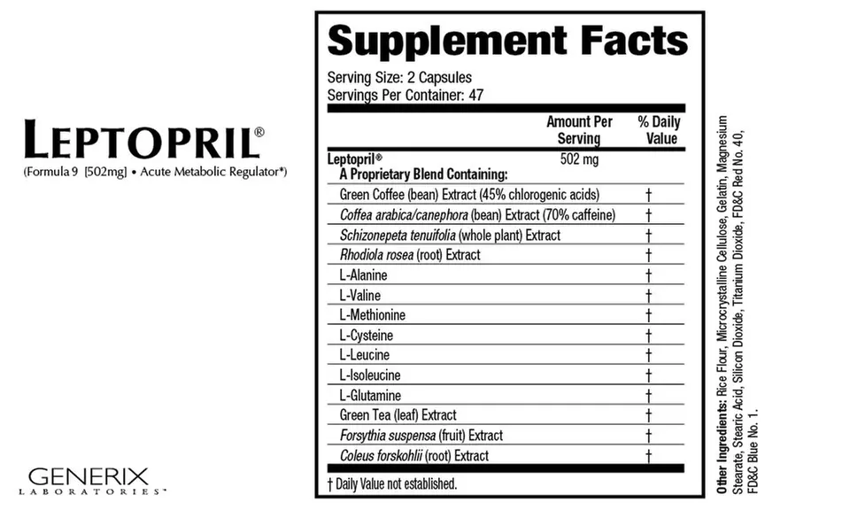 Leptopril Weight-Loss Supplement (95 Capsules) - Second Medium