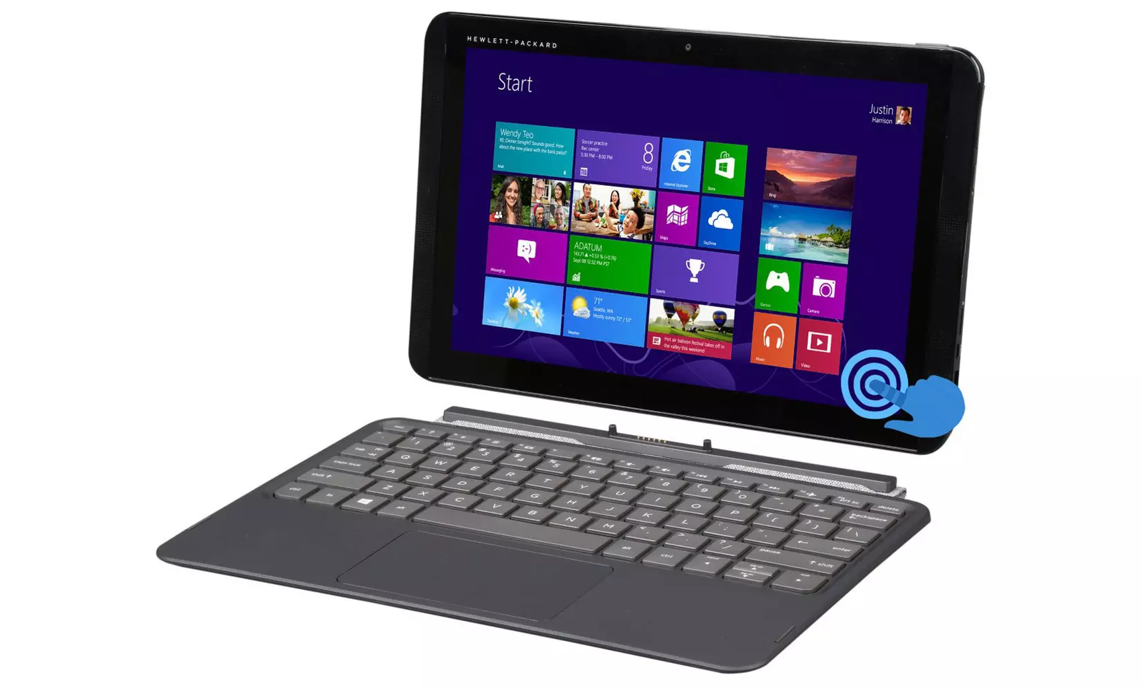 HP Pavilion 10.1" 2-in-1 Touchscreen Laptop with Intel Atom Processor and Windows 8.1 (Manufacturer Refurbished)  - Primary Image