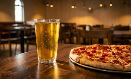 Large Pepperoni Pizza and 1 Beer - Domenics and Vinnies Palm Beach