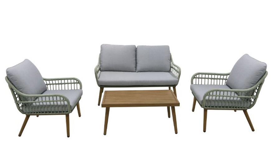 Image 4: Four-Seater Aluminium Garden Furniture Set