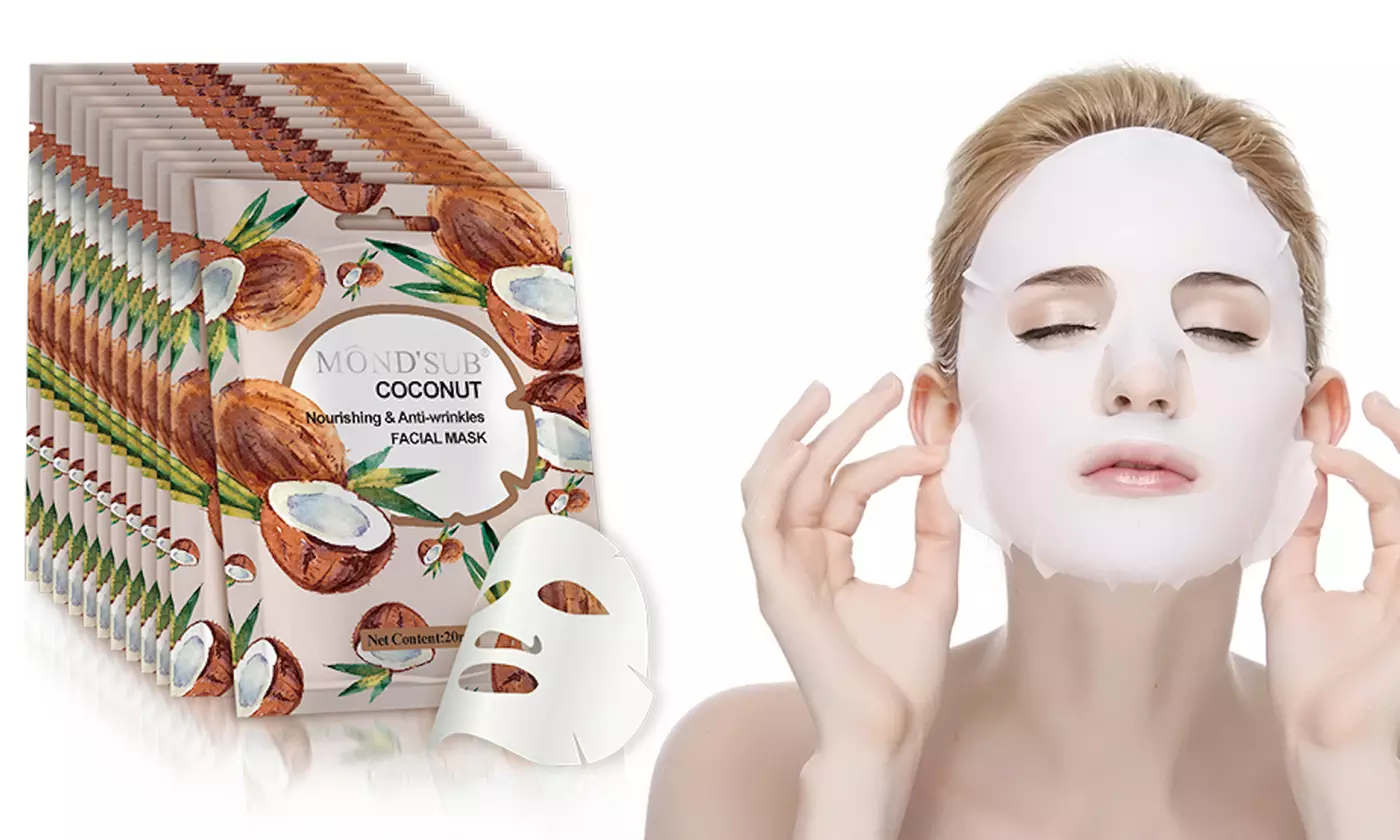 12 ou 24 masques visage anti-rides enrichis à la coco - Primary Image
