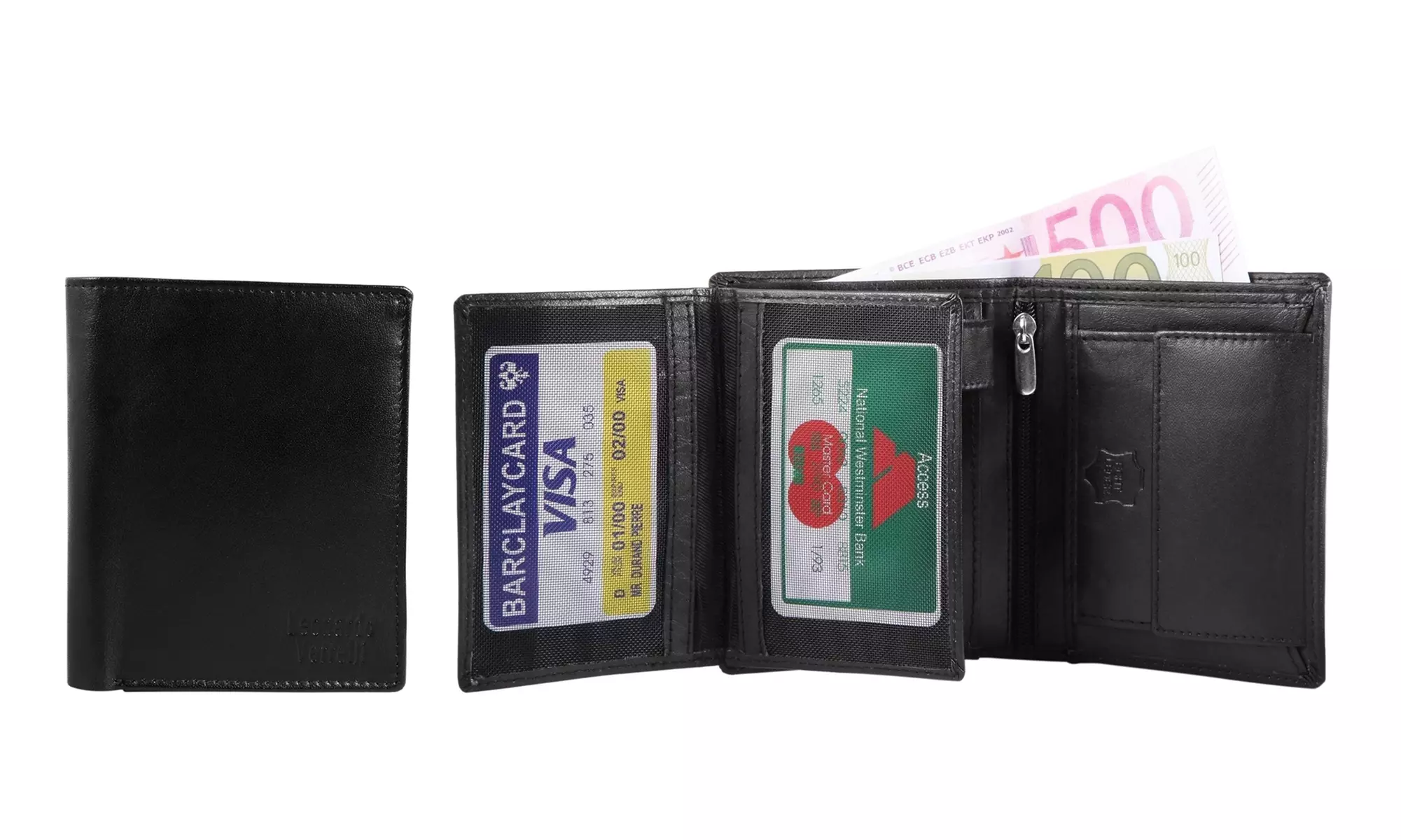 Leonardo Verrelli Echtleder-Geldbeutel