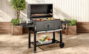Outdoor Garden Large-Capacity Trolley BBQ Grill Outdoor Garden Large-Capacity Trolley BBQ Grill