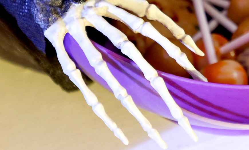 Image 6: Outsunny Animated Halloween Skeleton Candy Dish