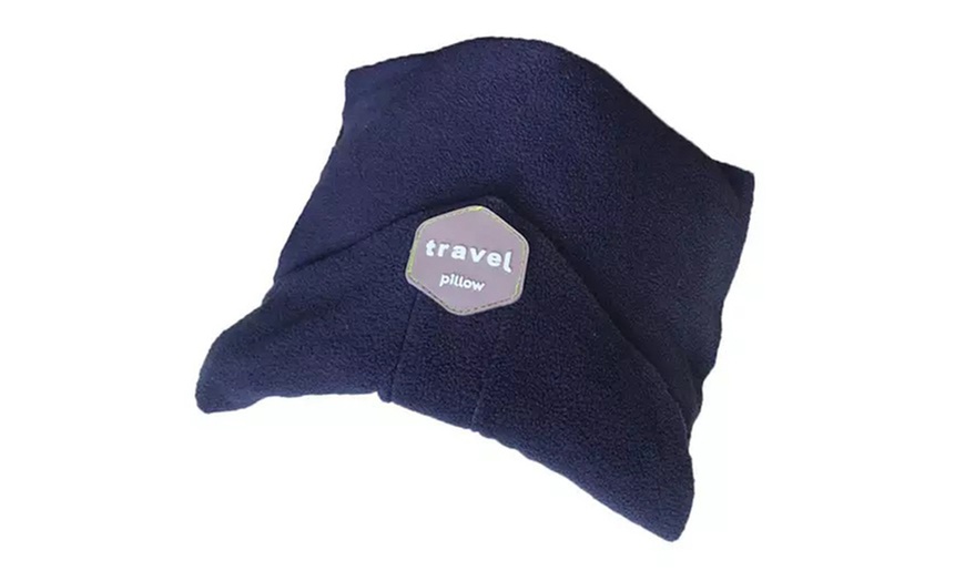 Image 10: Almohada de viaje con diseño de bufanda ajustable y forro polar