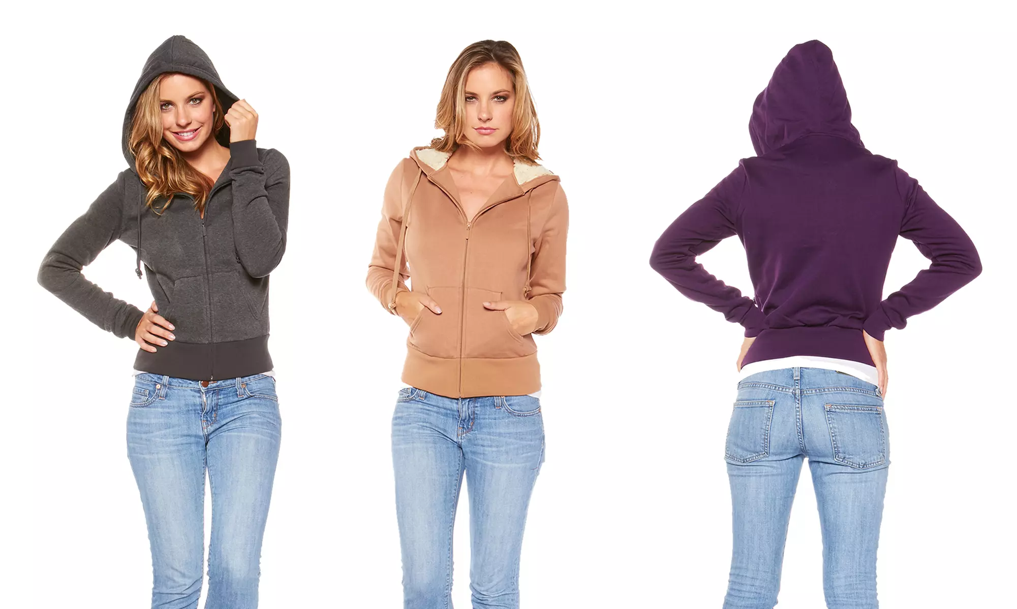 Women's Zip-Up Fleece Hoodie - Primary Image