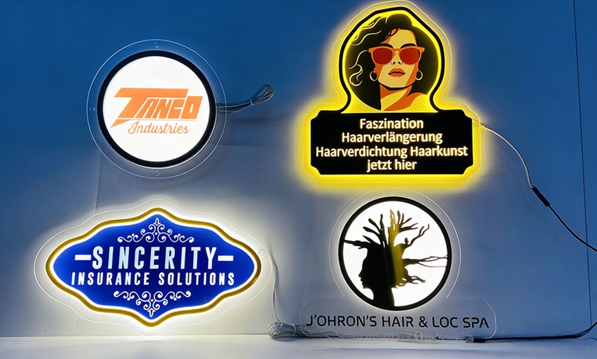 Image 10: Personalized Light-Up Signs for Your Brand (Up to 66% Off)