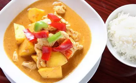 Thai Dinner for Two or Four with Appetizers, Soup or Salad, Entrees, and Dessert at Thai Boo Cuisine (Up to 56% Off) - Primary Image