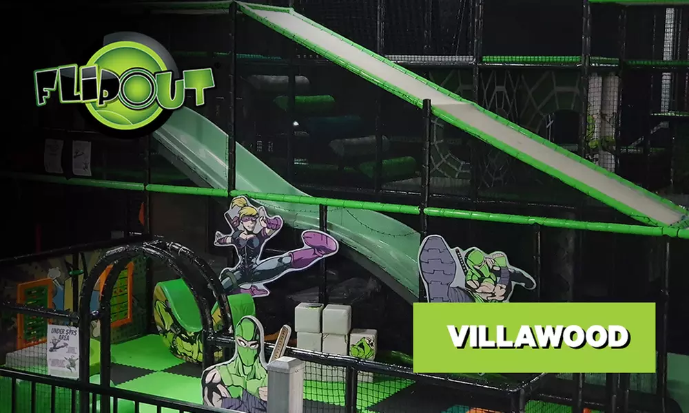 Trampoline Park Entry: 1- ($14) or 2-Hr for 1 Person ($22), or 1-Hr for 4 People ($50) at Flip Out Villawood (Up to $72) - Primary Image