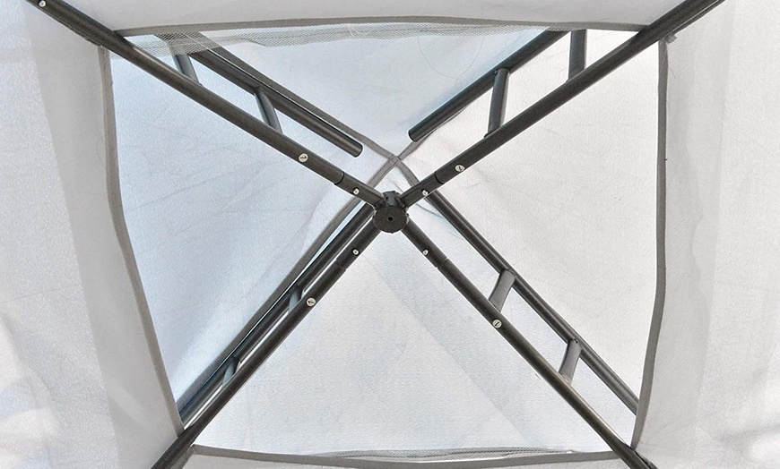 Image 9: Outsunny 3m x 3m Gazebo with Net Curtains, Stylish Metal Design